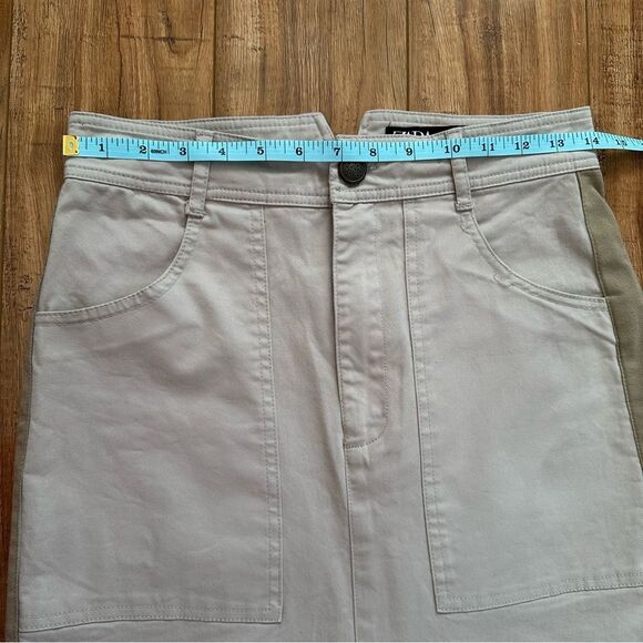 Zara Straight Midi Skirt Front Slit Pockets Size Medium - Picture 7 of 16